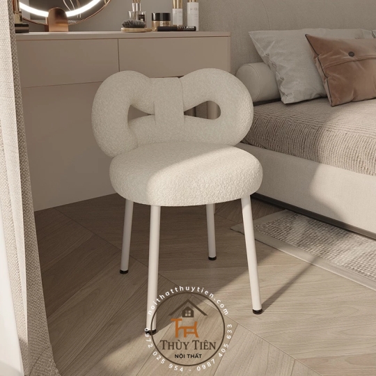 Ghế trang điểm makeup mẫu mới, Ghế  decor ghế nail cao cấp hàng nhập khẩu