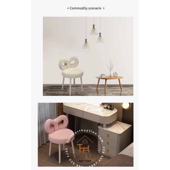 Ghế trang điểm makeup mẫu mới, Ghế  decor ghế nail cao cấp hàng nhập khẩu