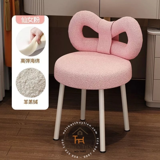 Ghế trang điểm makeup mẫu mới, Ghế  decor ghế nail cao cấp hàng nhập khẩu