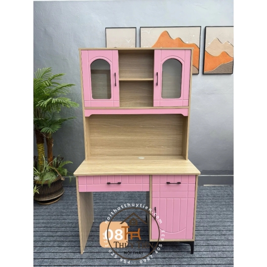 Bàn học sinh kèm giá sách cho bé hàng nhập khẩu cao cấp 