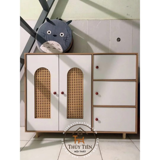 TỦ GIÀY 5 CÁNH MÂY nhiều ngăn đa năng tiện lợi gỗ MDF phủ Mine giá rẻ