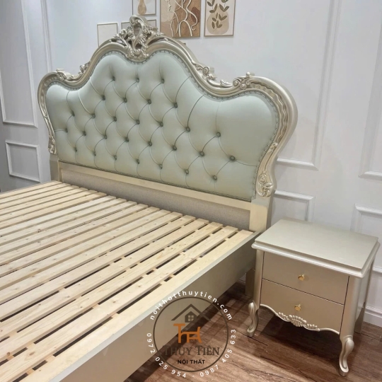 Giường NHẬP KHẨU bọc da cao cấp - Nhập nguyên kiện - Nội thất phòng ngủ đẳng cấp
