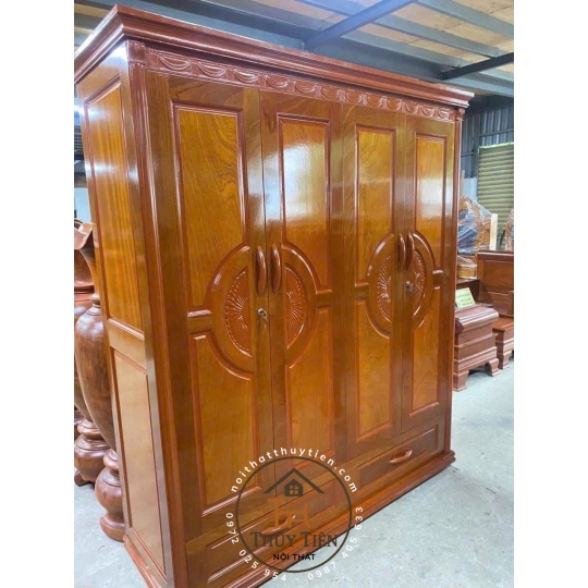 Tủ quần áo xoan phủ - TQAXP 013