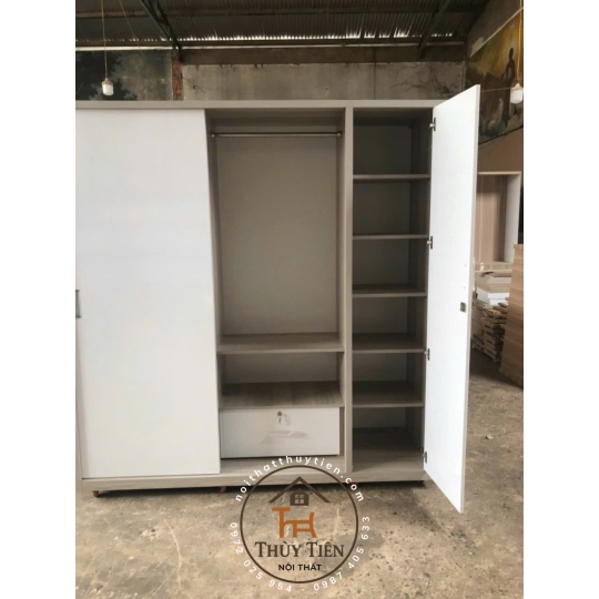 Tủ quần áo gỗ MDF cửa lùa- TQAMDF 027