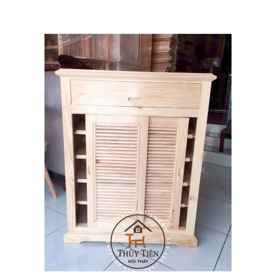 Tủ giày dép gỗ thông ngang 80cm- TGDGT 001
