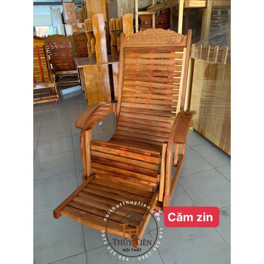 Ghế dây ghế lười ghế thư giãn gỗ căm xe loại 3 dây