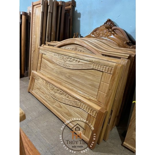Giường ngủ gỗ gõ đỏ mã 05