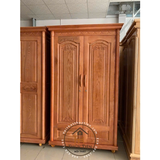 Tủ quần áo gỗ sồi màu đủ kích thước- TQAGSM 002