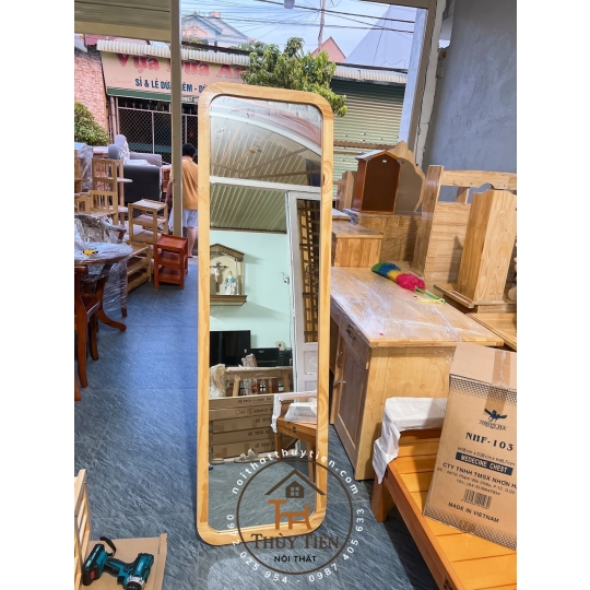 Gương soi- Gương decor gỗ thông
