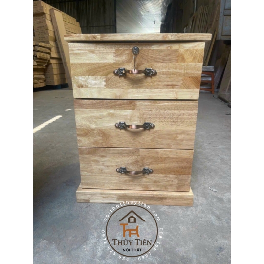 Tủ đầu giường gỗ cao su