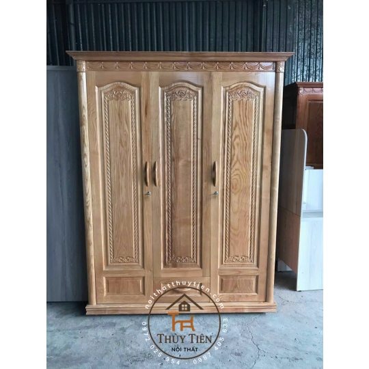 Tủ quần áo gỗ sồi tự nhiên đủ kích thước- TQAGSTN 001