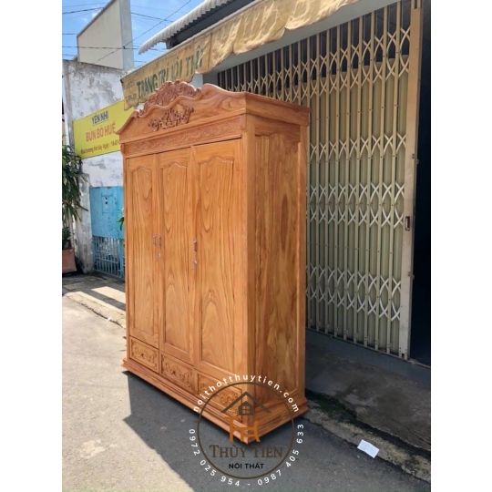 Tủ quần áo gõ đỏ hoàng gia