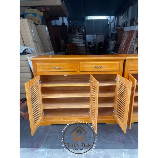 Tủ giày dép gỗ thông mỹ khối- TGDGT 005