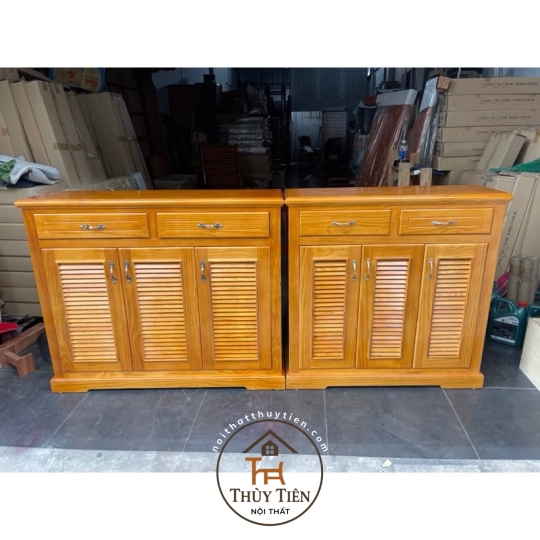 Tủ giày dép gỗ thông mỹ khối- TGDGT 005
