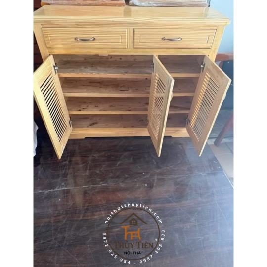 Tủ giày dép gỗ thông mỹ khối- TGDGT 005