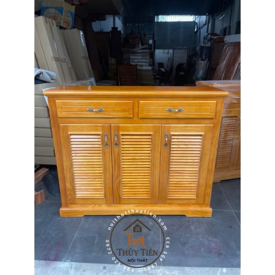 Tủ giày dép gỗ thông mỹ khối- TGDGT 005