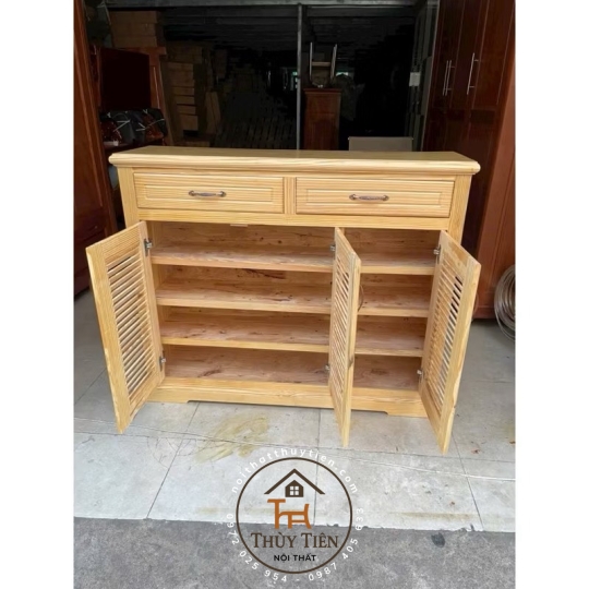 Tủ giày dép gỗ thông mỹ khối- TGDGT 005
