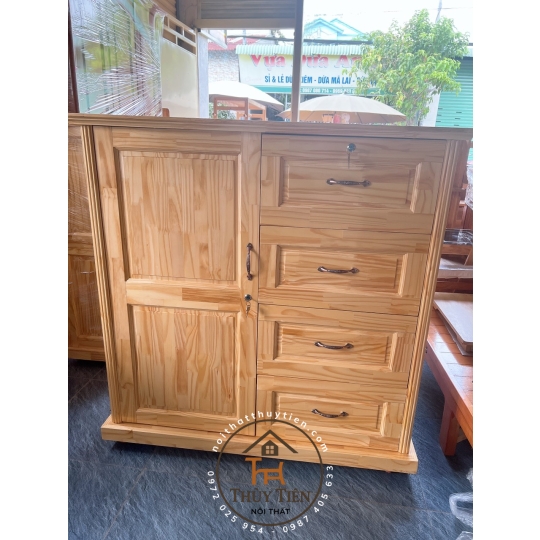 Tủ quần áo trẻ em gỗ thông 1m- 1m2