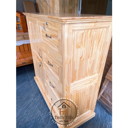 Tủ quần áo trẻ em gỗ thông 1m- 1m2