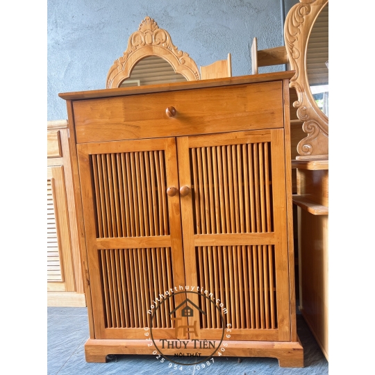 Tủ dép gỗ cao su loại đẹp ngang 60-80-1m-1,2m