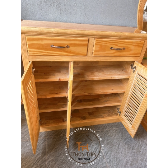 Tủ giày dép gỗ thông mỹ khối- TGDGT 005