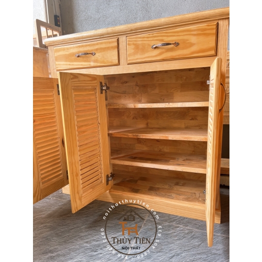 Tủ giày dép gỗ thông mỹ khối- TGDGT 005