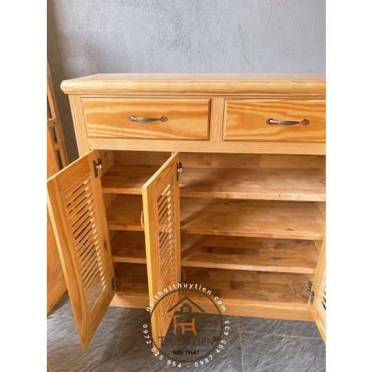 Tủ giày dép gỗ thông mỹ khối- TGDGT 005
