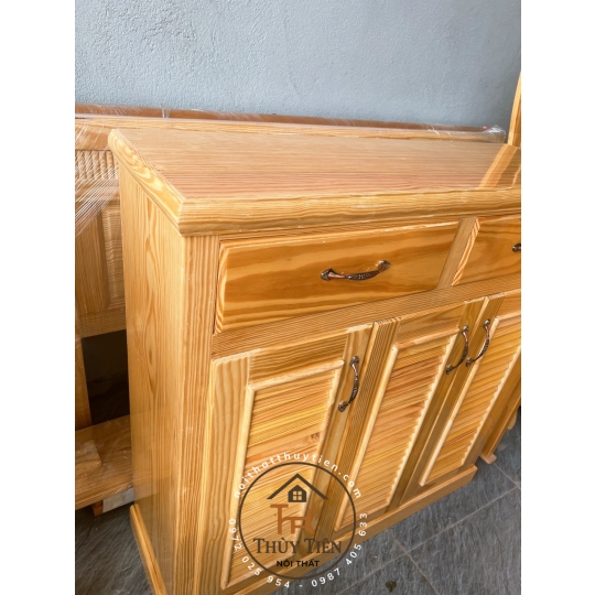 Tủ giày dép gỗ thông mỹ khối- TGDGT 005