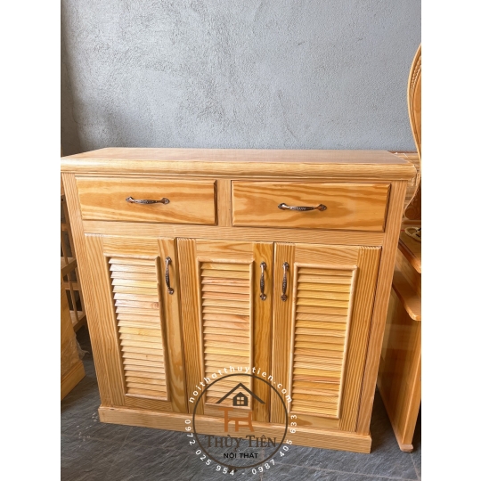 Tủ giày dép gỗ thông mỹ khối- TGDGT 005
