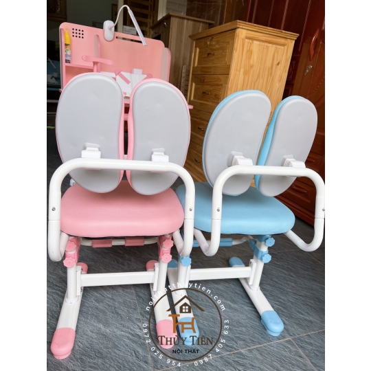 Ghế học sinh chống gù tăng giảm chiều cao  có miếng đệm êm giúp bé có tư thế ngồi đúng, thoải mái