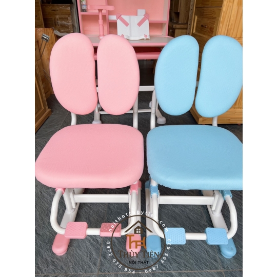 Ghế học sinh chống gù tăng giảm chiều cao  có miếng đệm êm giúp bé có tư thế ngồi đúng, thoải mái