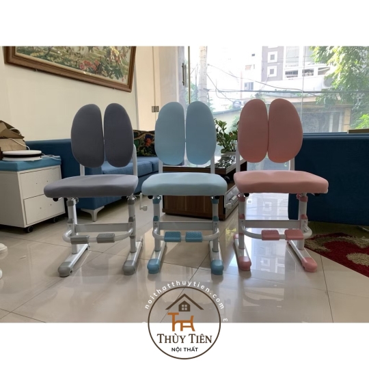 Ghế học sinh chống gù tăng giảm chiều cao  có miếng đệm êm giúp bé có tư thế ngồi đúng, thoải mái