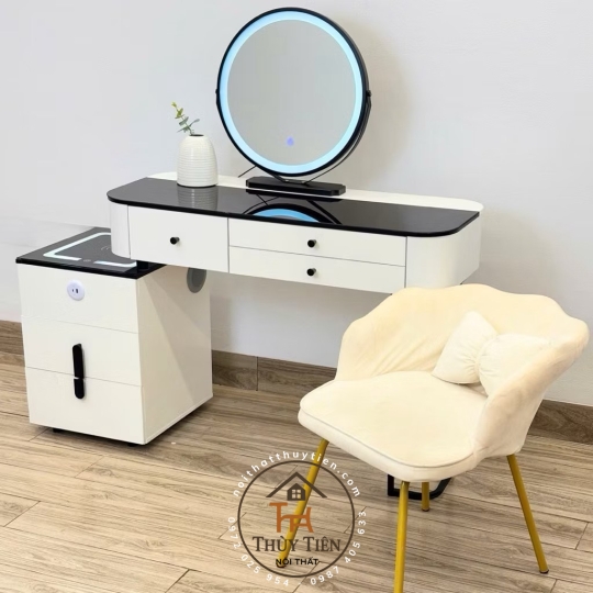 Bộ Bàn Trang Điểm Tặng Ghế M04, Thiết Kế Thông Minh, Phong Cách Tinh Tế