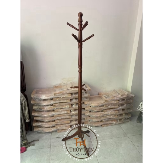 Cây treo quần áo- Móc treo đồ 3 đa năng gỗ  cao su tự nhiên, Bền Đẹp, Chuẩn Nội Thất Xuất Khẩu