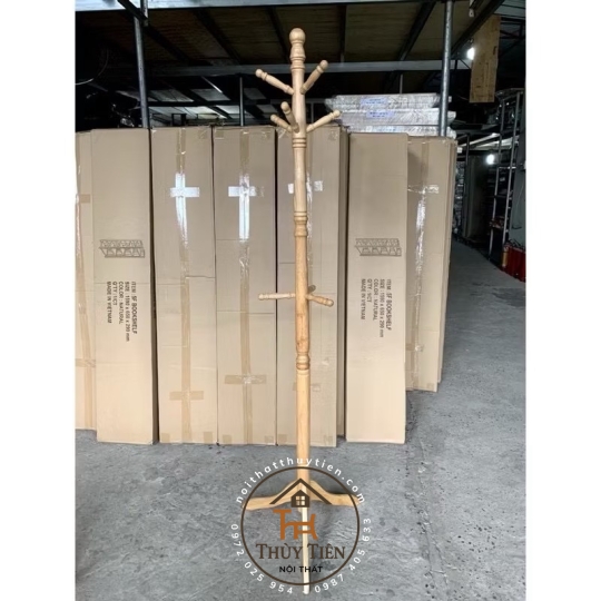 Cây treo quần áo- Móc treo đồ 3 đa năng gỗ  cao su tự nhiên, Bền Đẹp, Chuẩn Nội Thất Xuất Khẩu