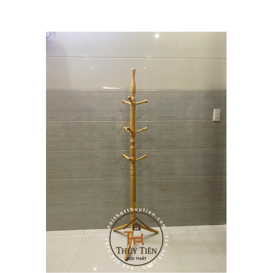 Cây treo quần áo- Móc treo đồ 3 đa năng gỗ  cao su tự nhiên, Bền Đẹp, Chuẩn Nội Thất Xuất Khẩu