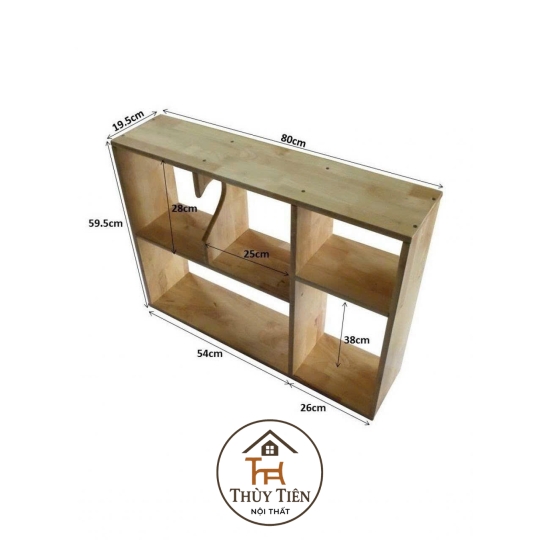 Kệ Sách Treo Tường Gỗ Tự Nhiên Siêu Bền,Decor Phòng Hiện Đại, Tiện Lợi