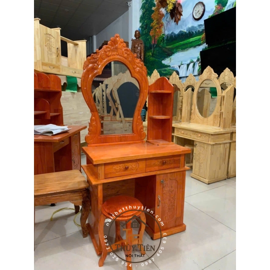 Bàn trang điểm gỗ thông nhiều mẫu