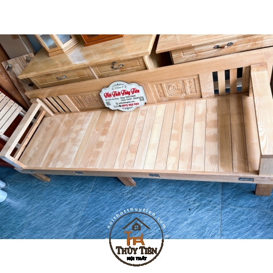 Ghế gấp- Giường gấp đa năng thông minh- Trường Kỷ gỗ sồi