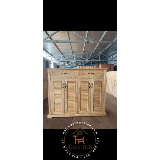 Tủ giày dép gỗ thông Mỹ