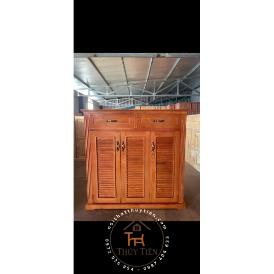 Tủ giày dép gỗ thông Mỹ
