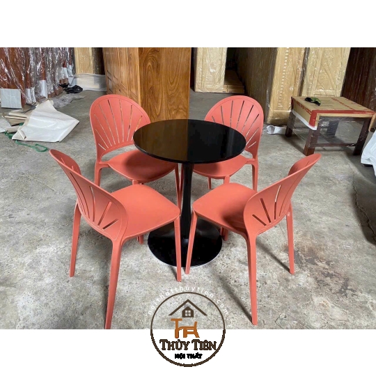 Bàn trà nhựa chân sắt