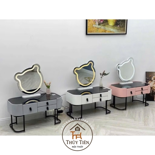 Bàn phấn bệt , bàn trang điểm ngồi bệt (kèm ghế tai thỏ)hàng loại 1