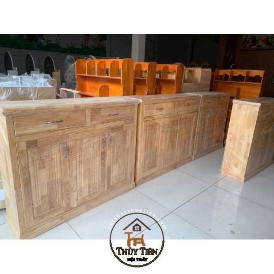 Tủ giày dép gỗ cao su ngang 1m, 1m2 