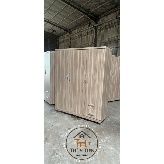 Tủ quần áo gỗ MDF cửa mở - TQAMDF 025