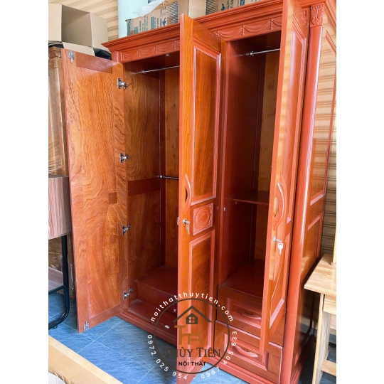Tủ quần áo xoan phủ - TQAXP 013