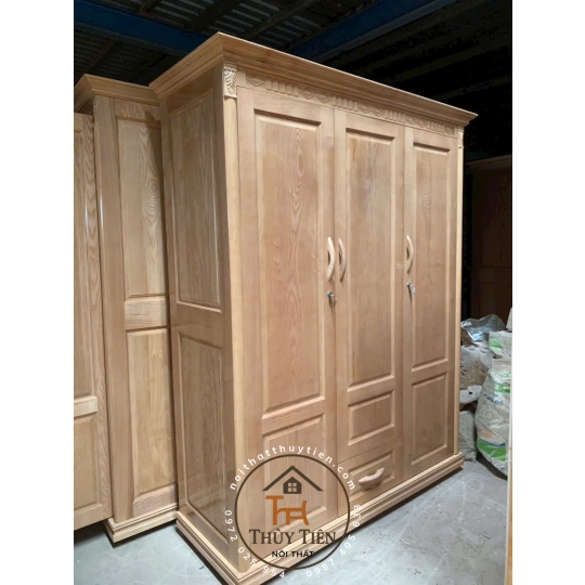 Mẫu tủ quần áo sồi phủ