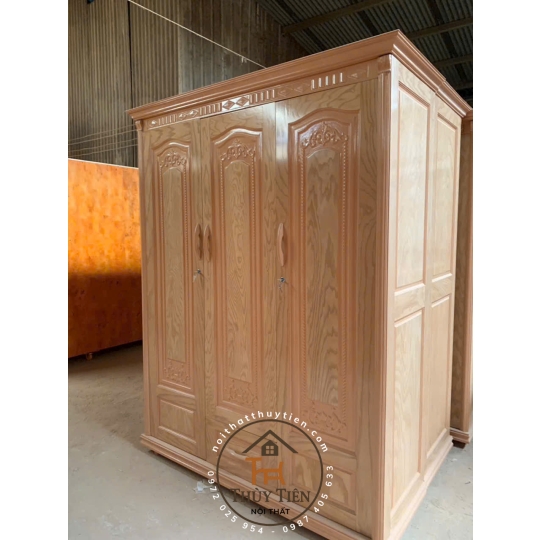 Mẫu tủ quần áo sồi phủ