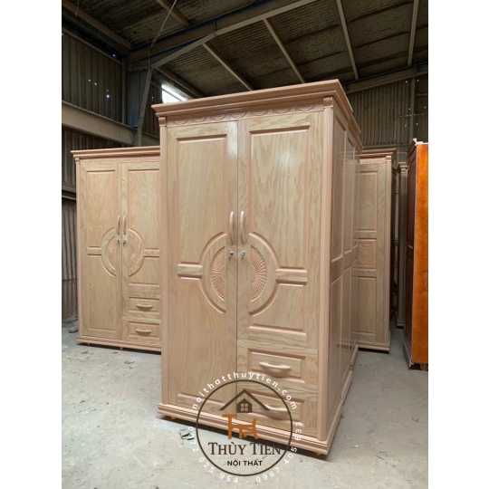 Mẫu tủ quần áo sồi phủ