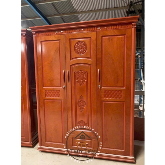 Mẫu tủ quần áo xoan phủ